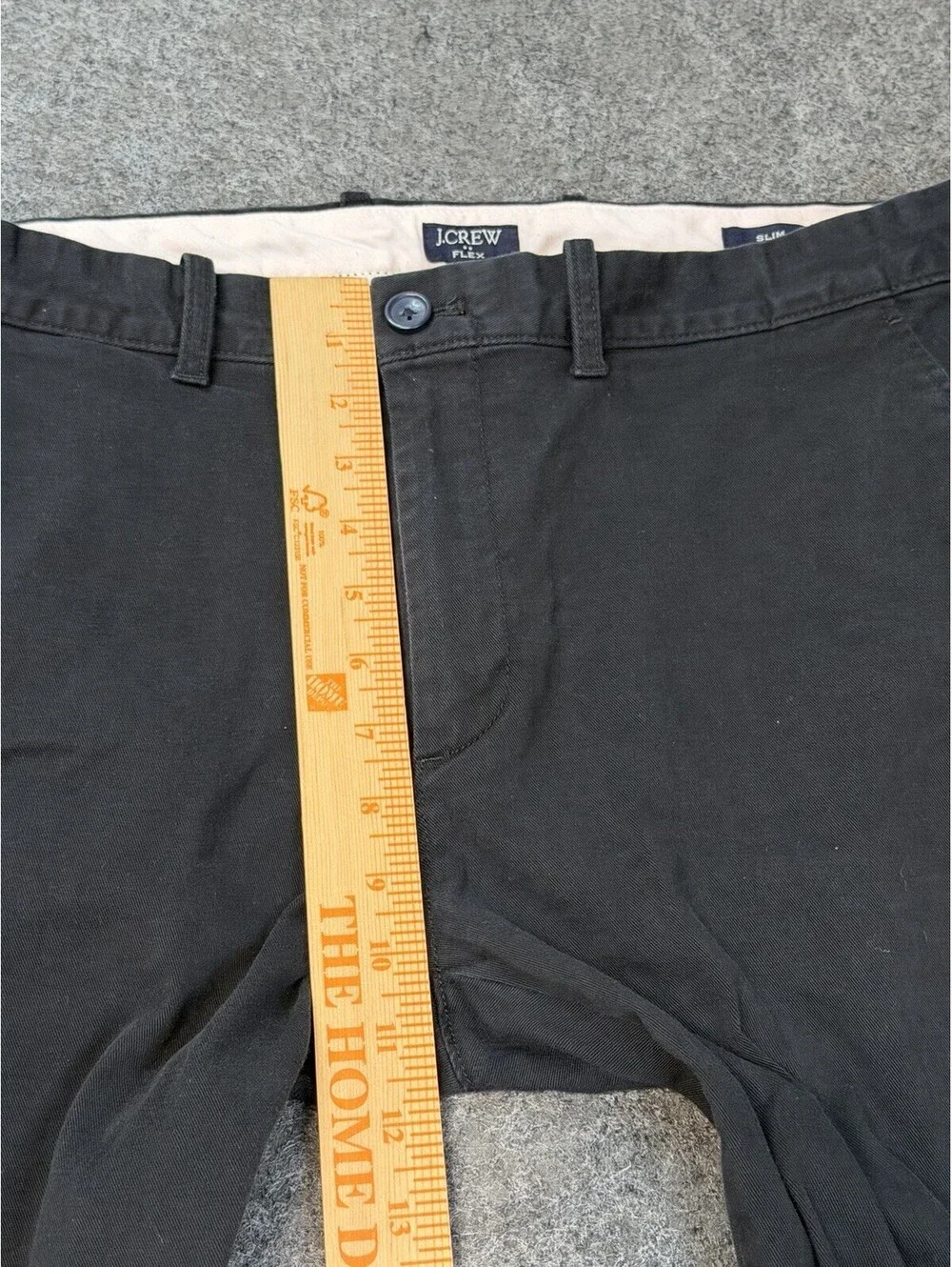 J. Crew Flex Slim Chino Pants Men’s W36 X L32 Black Stretch Flat Front